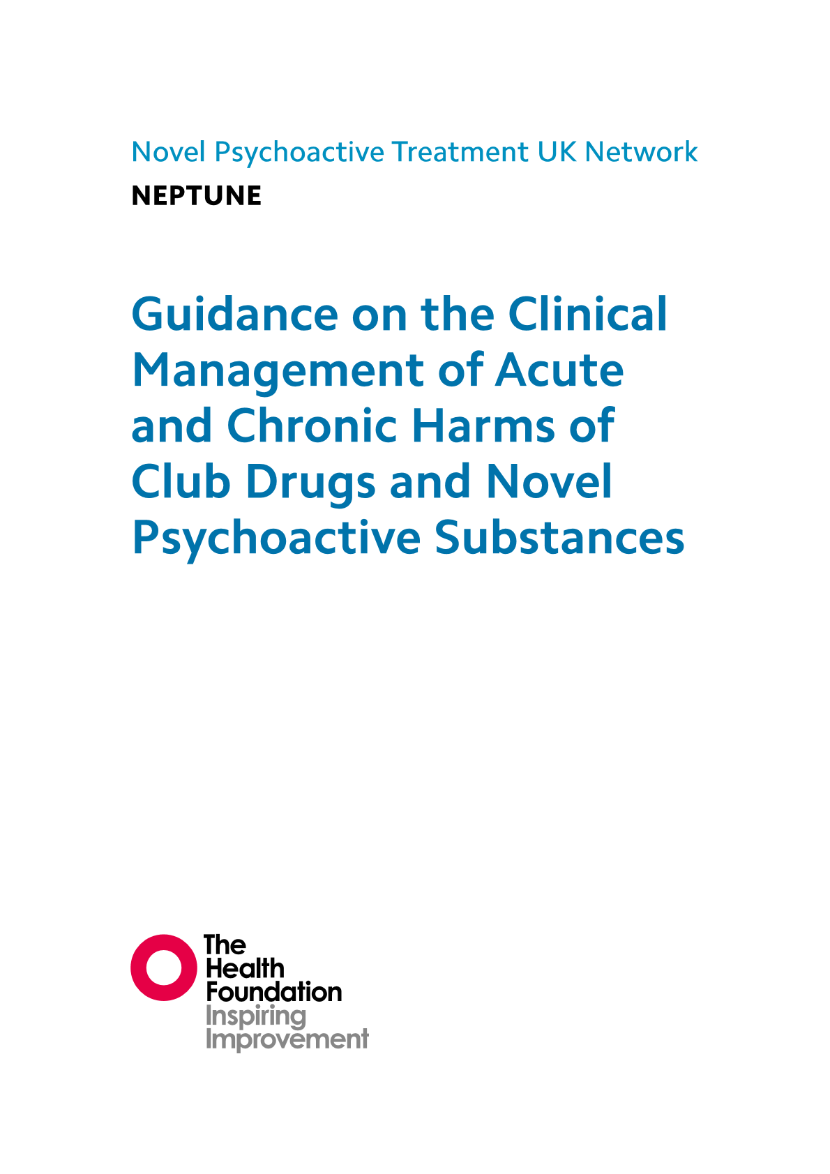 Guidance On The Clinical Management Of Acute And Chronic Harms Of Club ...