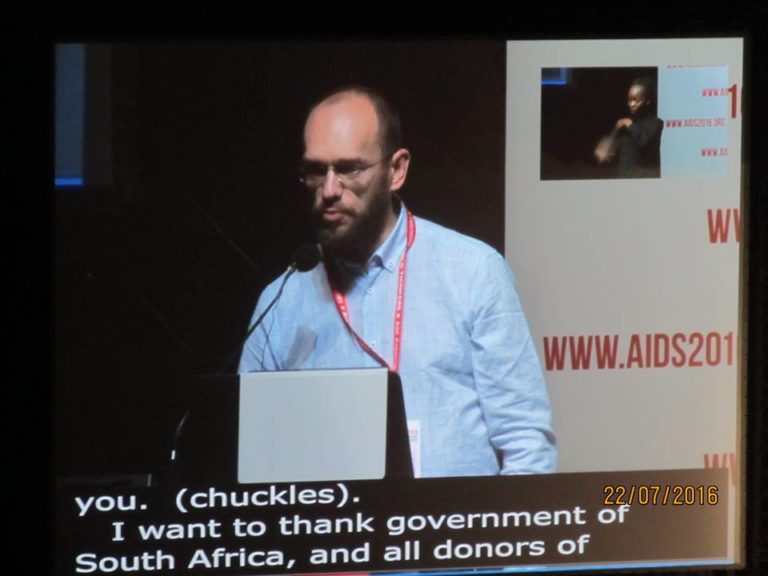 Gennady Roshchupkin Speaks at AIDS 2016 Conference Closing Ceremony