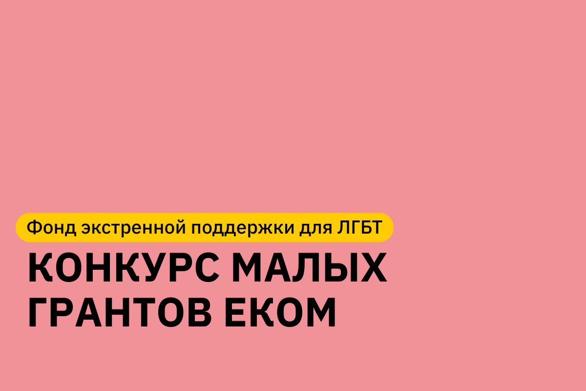 ЕКОМ объявляет конкурс малых грантов для ЛГБТ-организаций в ответ на сужение гражданского пространства и усиление анти-ЛГБТ давления 